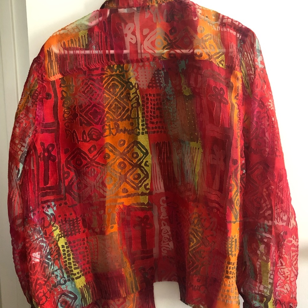 Women’s sheer button blouse